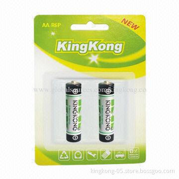 AA Carbon Zinc Batteries with 1.5V Voltage, CE, RoHS and REACH Marks